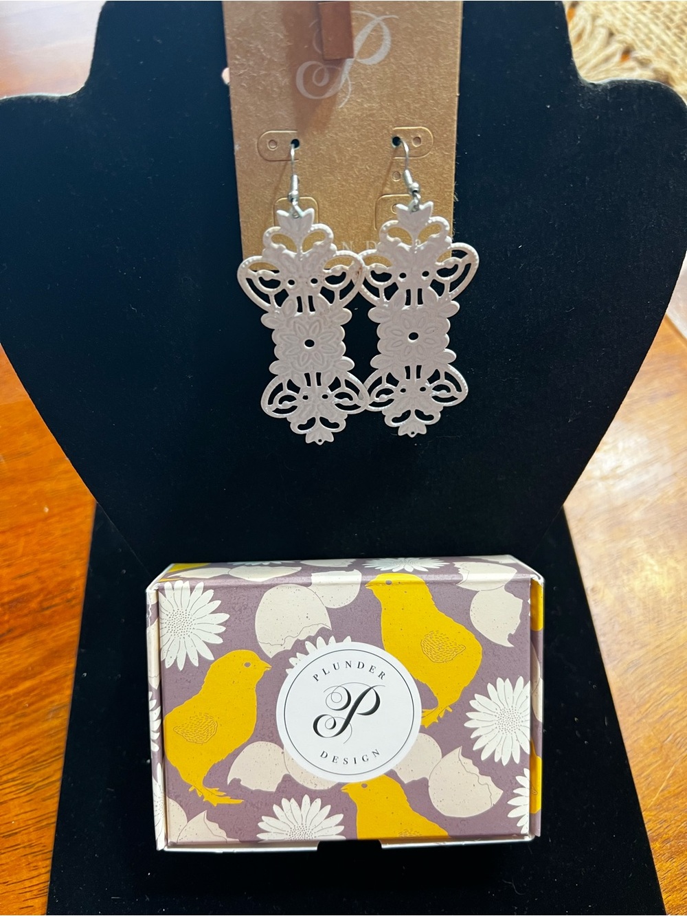 Plunder White Filigree Dangle Earrings